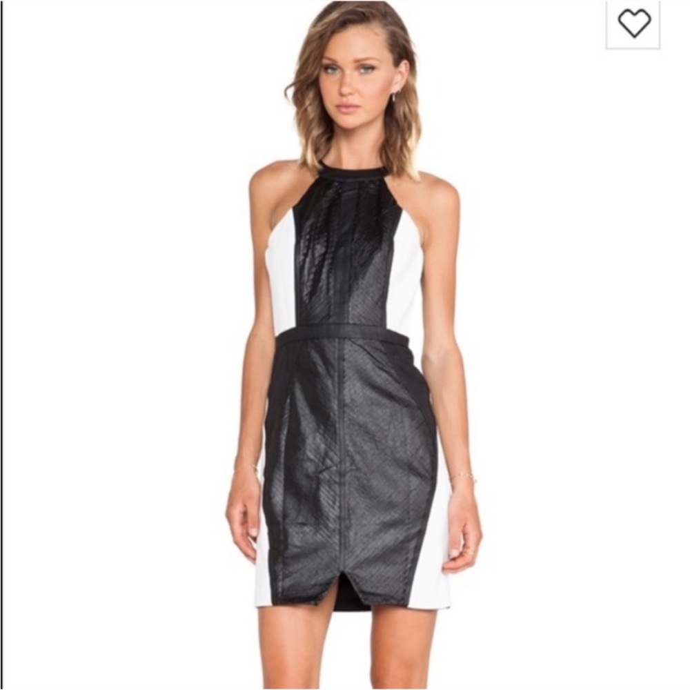 Revolve black and white dress